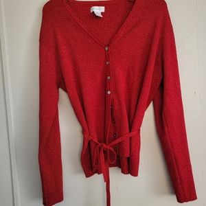 Sparkly red cardigan